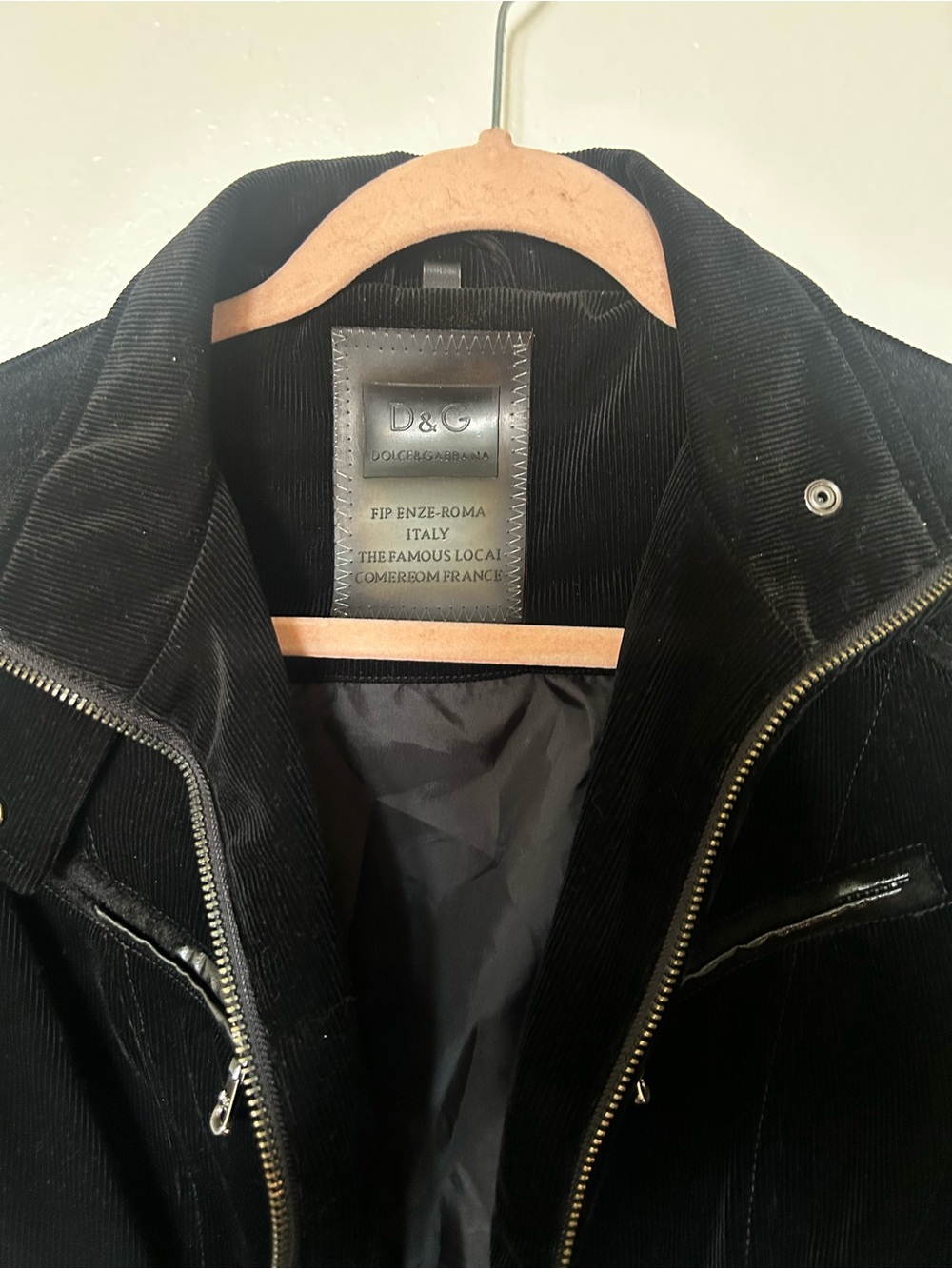 D&G Black Moto-Style Jacket with Embellished Sleeves - Picture 4 of 4